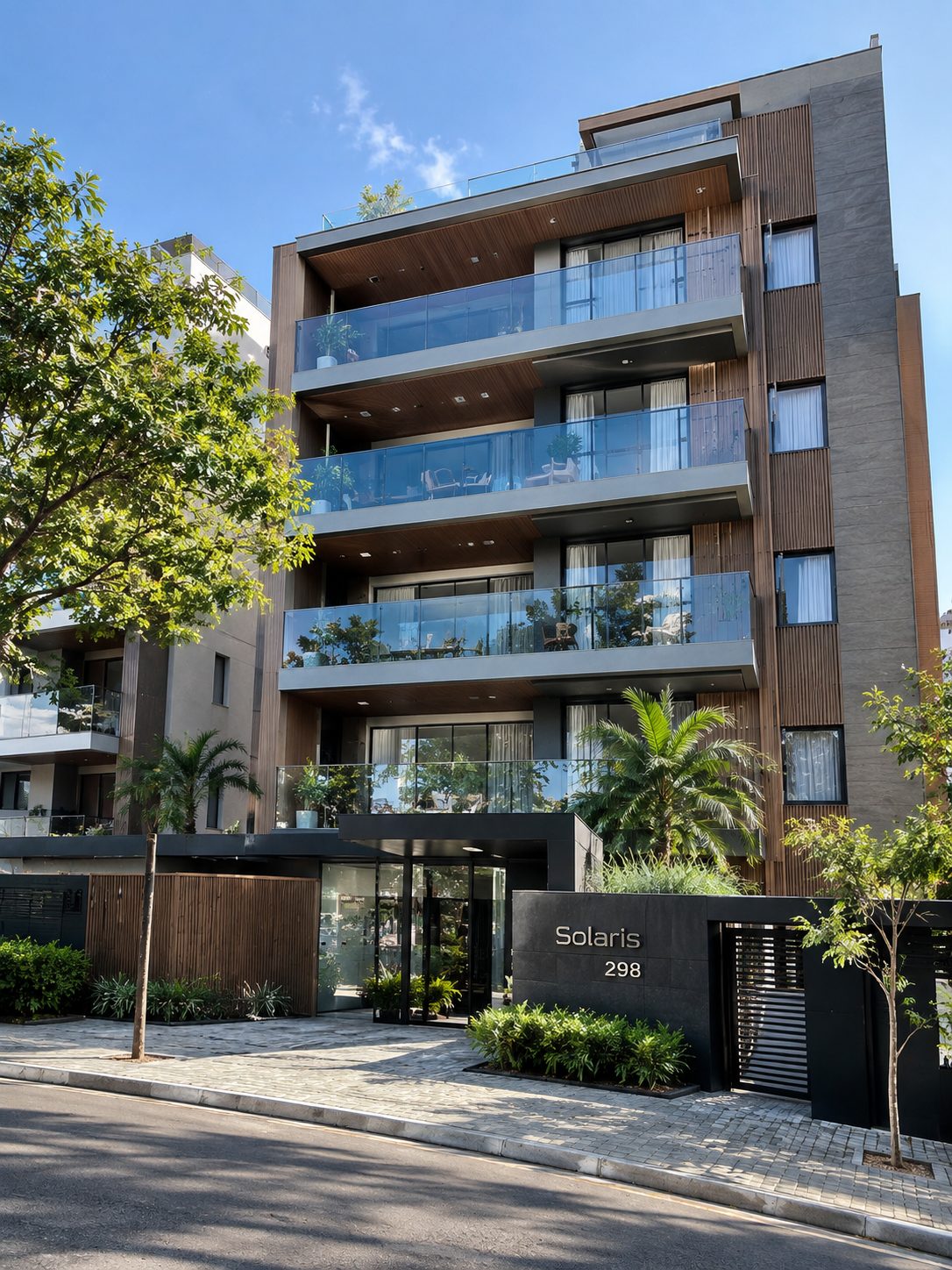 Fachada de edifício moderno